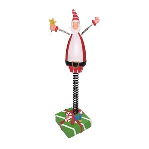 Christmas Holiday Santa Claus Springy Bobble Head Desk Top Decoration